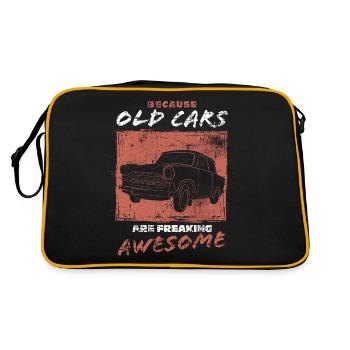 Oldtimer Auto - Retro Tasche - Schwarz/Gold - Hinten