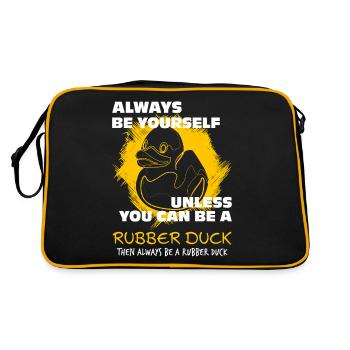 Squeaky Duck Ducks - Retro Bag - black/gold - Back