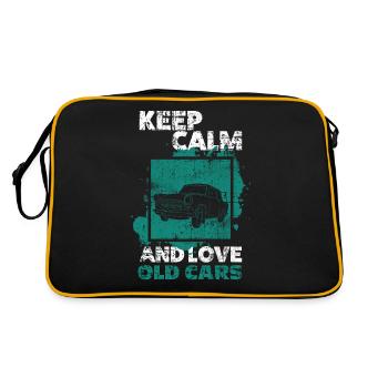 Auto Oldtimer - Retro Tasche - Schwarz/Gold - Hinten