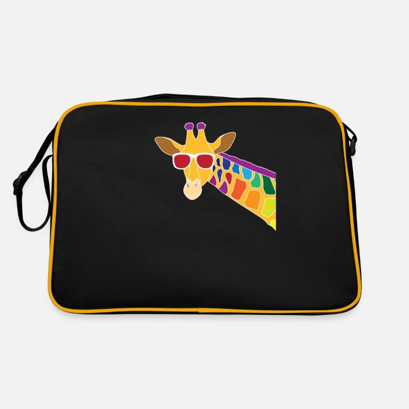 Giraffe mit Sonnenbrille Durchblick Cool Geschenk Retro Tasche