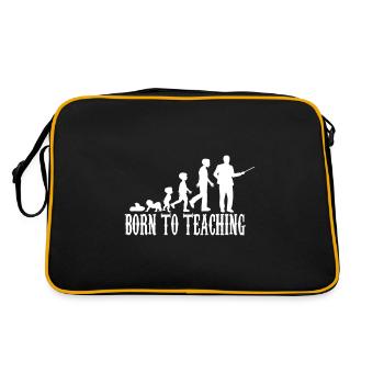 Enseignant Enfant Bébé Evolution Cadeau - Sac Retro - noir/or - Dos