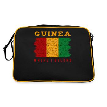 Guinée où j'appartiens Une idée de cadeau géniale - Sac Retro - noir/or - Dos