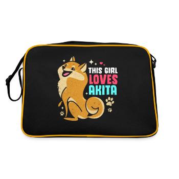 Akita - Retro Bag - black/gold - Back