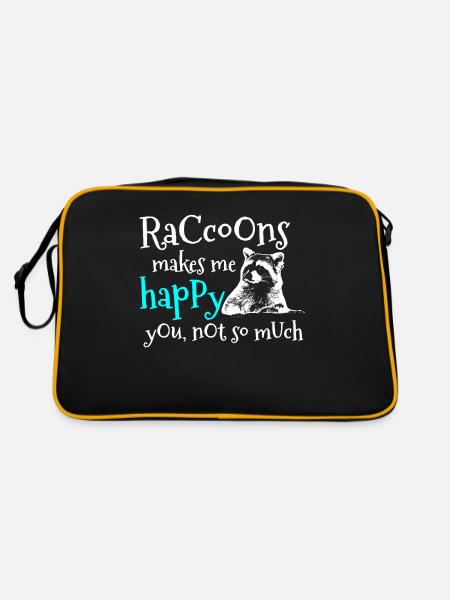 raton laveur - Sac Retro - noir/or - Dos