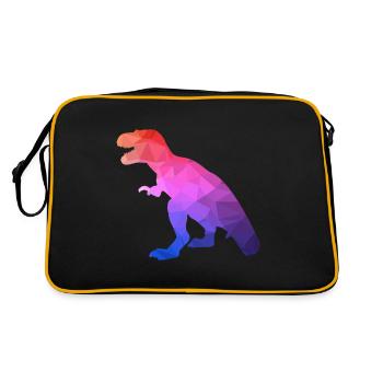 Geometric Animal Geometric Dino Dinosaur - Retro Bag - black/gold - Back