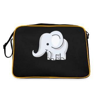 Éléphant bébé bienvenus pour les garçons ou les filles - Sac Retro - noir/or - Dos