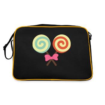 Canne Bonbons Enfants Lolipop Sugar Sweet Candy - Sac Retro - noir/or - Dos