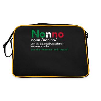 Cadeau de petit-fils de la famille italienne grand-père Nonno - Sac Retro - noir/or - Dos