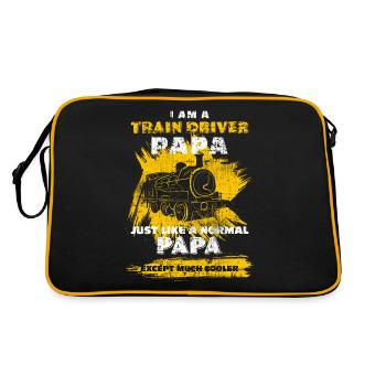Trains locomotives - Sac Retro - noir/or - Dos