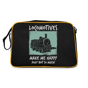 Locomotive ferroviaire - Sac Retro - noir/or - Dos