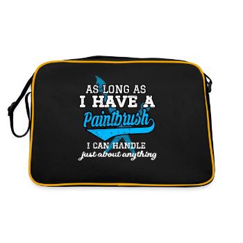 Paint Gift Draw Artist Art - Retro Bag - black/gold - Back