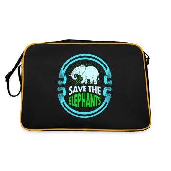 Eléphant - Sac Retro - noir/or - Dos