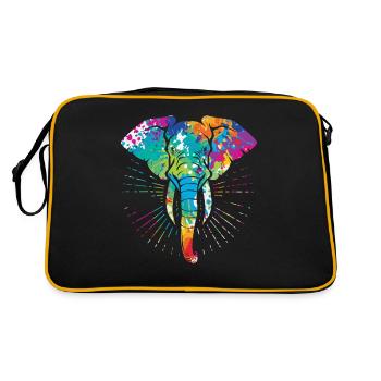 Eléphant - Sac Retro - noir/or - Dos