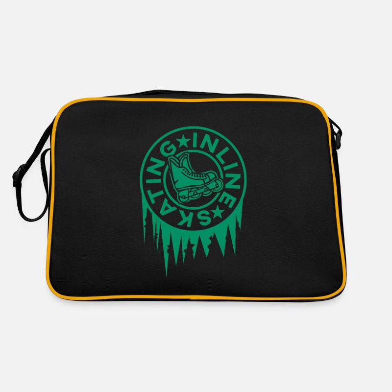 Inline Skating - Retro Tasche - Schwarz/Gold