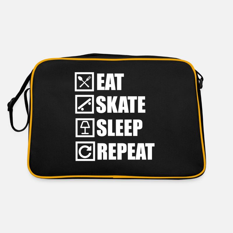 Skate - Retro Tasche - Schwarz/Gold