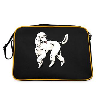 Caniche chien - Sac Retro - noir/or - Dos