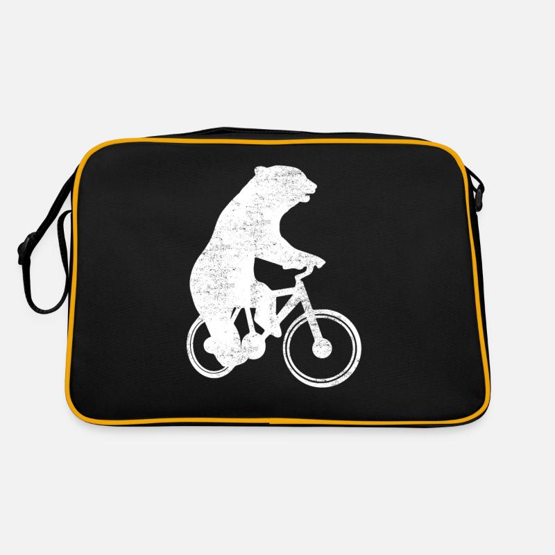 Bear bike funny Berlin Bern gift Retro Bag