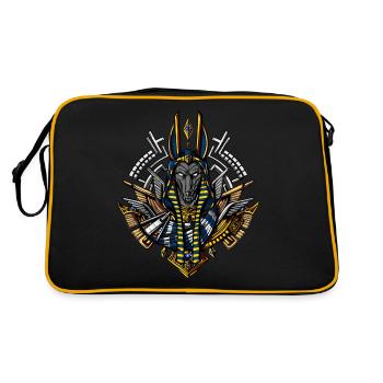 Dieu égyptien Anubis Ancient Wolf Pharaoh King - Sac Retro - noir/or - Dos
