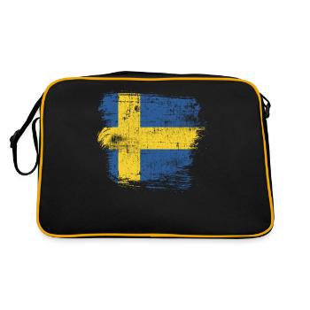 Schweden - Retro Tasche - Schwarz/Gold - Hinten