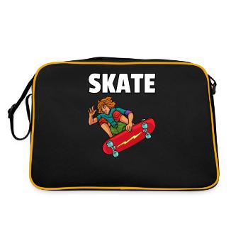 Planche à roulettes Planche à roulettes Skate Skater Gift - Sac Retro - noir/or - Dos