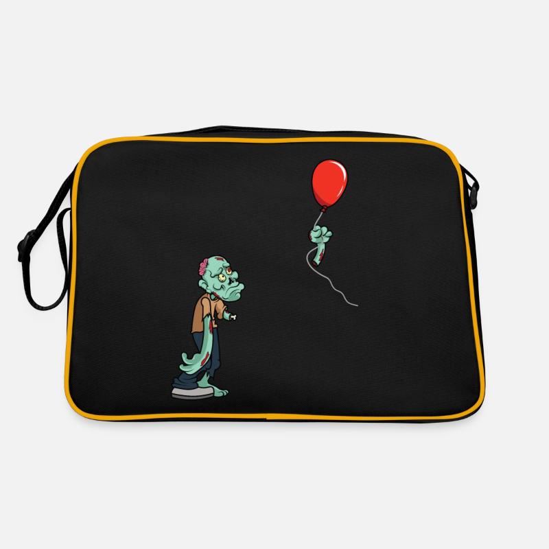 Halloween Zombie drôle perdre un bras - Sac Retro - noir/or
