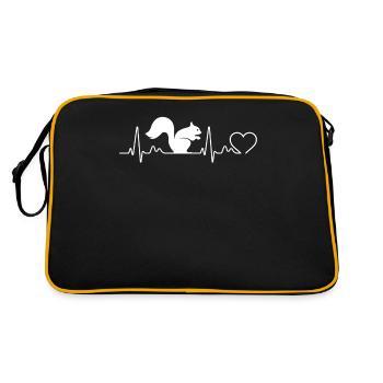 Écureuil Heartbeat ECG Animal Love Heart Gift - Sac Retro - noir/or - Dos