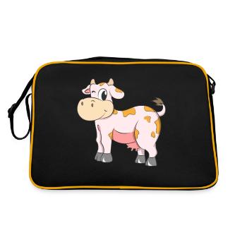 Cow Wink - Retro Bag - black/gold - Back