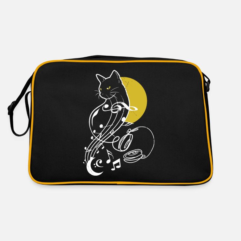 Conception de cadeau musical d'amoureux de chat drôle pour des fans de chat Sac Retro