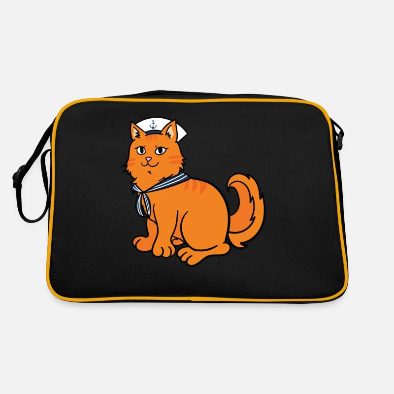 Sailing sailboat sailor cat kitten gift Retro Bag