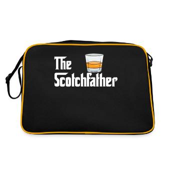Malt Whiskey Alkohol Scotchfather Film TV Geschenk - Retro Tasche - Schwarz/Gold - Hinten
