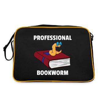 Book Reading Books Learning Bookish Gift - Retro Bag - black/gold - Back
