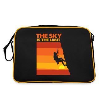 Climbing Climber Climbing Wall Mountain Rock Sport - Retro Bag - black/gold - Back
