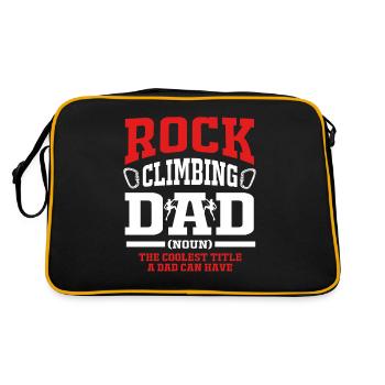 Climbing Climber Climbing Wall Mountain Rock Sport - Retro Bag - black/gold - Back