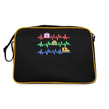 Rescue Service Emergency Call Sani Gift · Heartbeat - Retro Bag - black/gold - Back