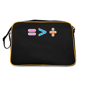 Equal is greater than divided - equality - Retro Bag - black/gold - Back