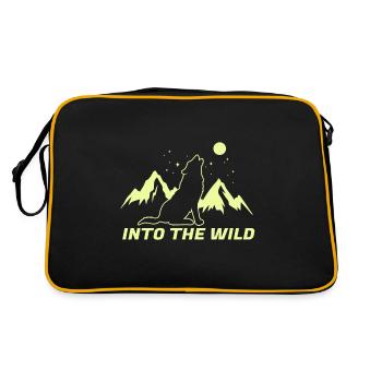 Into the wild, gift, gift idea - Retro Bag - black/gold - Back