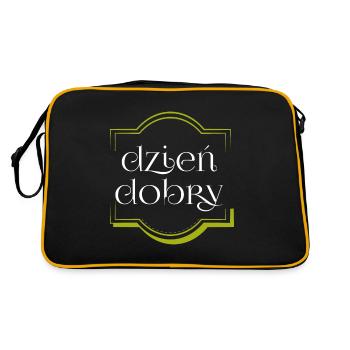 Dzien Dobry, gift, gift idea - Retro Bag - black/gold - Back