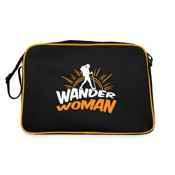 Wander Woman Design Travel Explore Woman - Sac Retro - noir/or - Dos