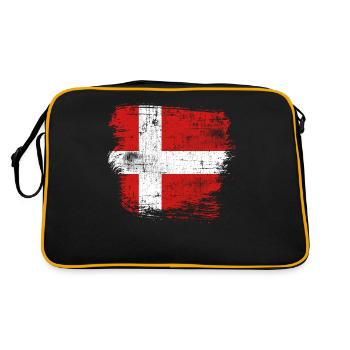 Drapeau du Danemark - Sac Retro - noir/or - Dos
