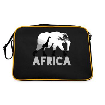 Afrique Afrique Afrique - Sac Retro - noir/or - Dos