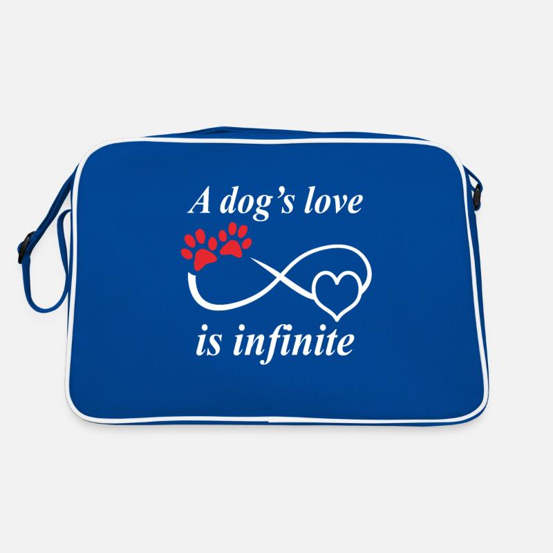 Die Liebe eines Hundes ist unendlich Vier Pfoten Retro Tasche