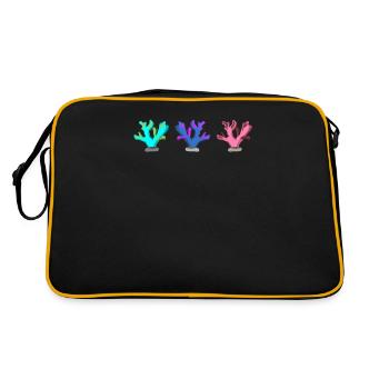 Small Coral Coral Reef Coral Aquarium - Retro Bag - black/gold - Back