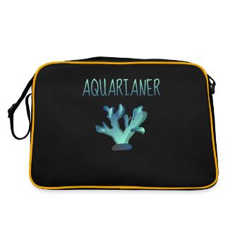 Aquarium Coral Coral Reef Aquarists - Retro Bag - black/gold - Back