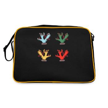Retro Coral Coral Reef Coral Aquarium - Retro Bag - black/gold - Back
