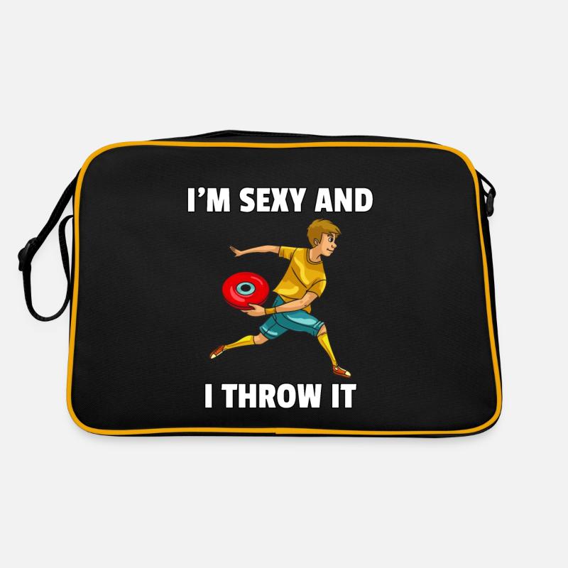 Ultimate Frisbee Flugscheibe Discgolf Geschenk Retro Tasche