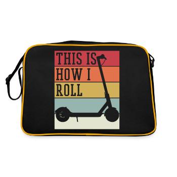 Trottinettes électriques - Sac Retro - noir/or - Dos