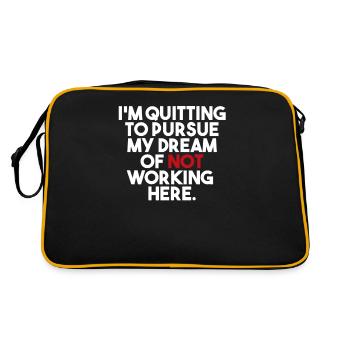 Quitting To Pursue My Dream | Kündigung Jobwechsel - Retro Bag - black/gold - Back
