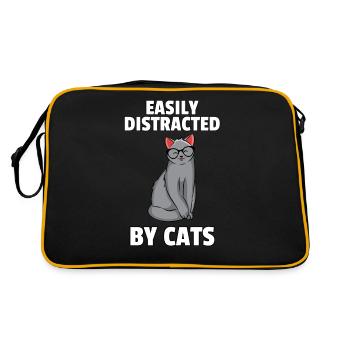 Cat Kitten Sweet Funny Maine Coon Gift - Retro Bag - black/gold - Back