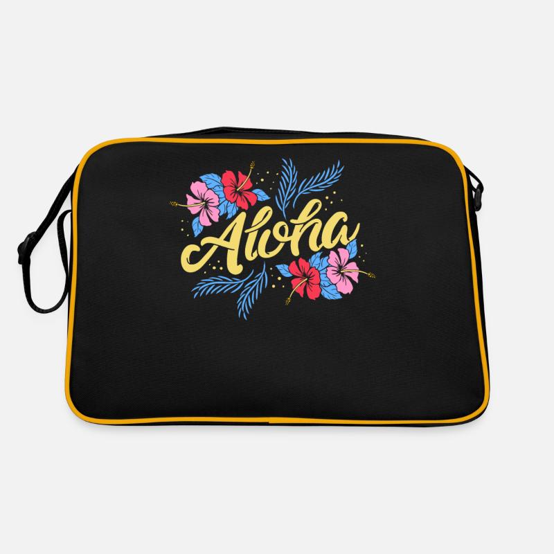 Aloha - Retro Tasche - Schwarz/Gold