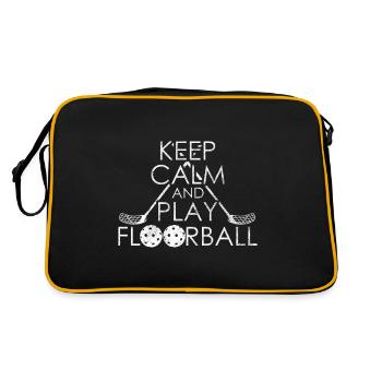 Restez calme et jouez au Floorball Floorball - Sac Retro - noir/or - Dos